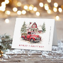Recherche de red truck christmas cards Vintage