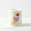 Recherche de glace de fraise tasses Cône de crème glacée