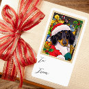 Search for dachshund christmas stickers Santa claus