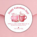 Search for romantic pink valentines day stickers Watercolor