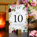 Search for burgundy and blush table cards Fall autumn floral