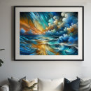 Search for crashing wave posters Blue