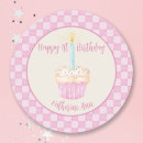 Search for 1st birthday cupcake stickers Pink