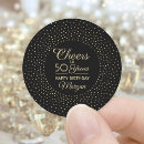 Search for womens birthday party stickers 50th