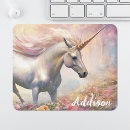 Recherche de licorne rose tapis souris Illustration