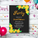 Search for summer 40th birthday invitations Botanical