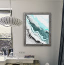 Search for black white turquoise art Teal