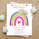 Search for rainbow baby girl shower invitations Heart