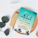 Search for sandy beach wedding invitations Turquoise