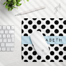Recherche de pois noir tapis souris Monogramme