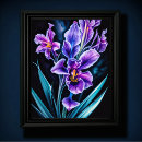 Recherche de peinture orchidée posters Bleu