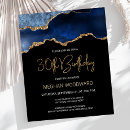 Search for blue gold 30th birthday invitations Trendy