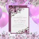 Search for modern floral 70th birthday invitations Chic