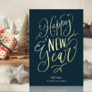 Search for non photo new years cards Blue
