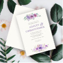 Search for lavender bouquet wedding invitations Floral