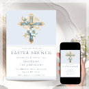 Search for christian easter invitations Gold cross