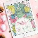 Search for watercolor christmas invitations Christmas open house