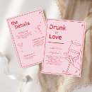 Search for drunk invitations Red and pink