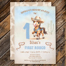 Search for horse 1st birthday invitations Cowboy