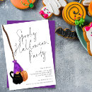 Recherche de citrouille de chat halloween invitations Moderne
