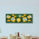 Recherche de fleurs stylisées posters Vert