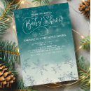 Search for snowflake baby shower invitations Watercolor