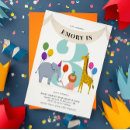 Search for kids safari birthday invitations Elephant
