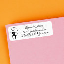 Search for black kittens return address labels Elegant