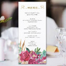 Search for pink and gold menus Boho