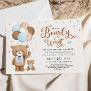 Search for little man baby shower invitations We can bearly wait
