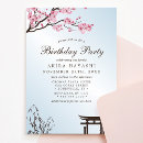 Search for japanese sakura birthday invitations Cherry blossom