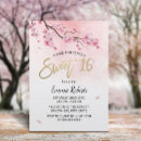 Search for cherry blossom sweet 16 invitations Floral