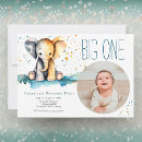 Recherche de elephant 1st birthday invitations Safari