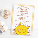 Search for sunshine 1st birthday invitations Little ray of sunshine