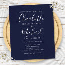 Search for royal blue and white wedding invitations Minimalist