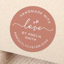 Search for handmade with love stickers Modern minimal minimalist design