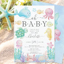 Search for turtle 4x5 invitations Under the sea