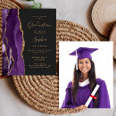 Search for purple and gold graduation invitations Chic