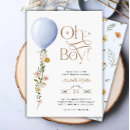 Search for winter greenery baby shower invitations Baby blue white green