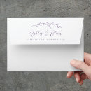 Search for purple wedding envelopes Botanical