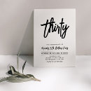 Search for black 30th birthday invitations Black and white