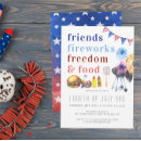 Search for block 4th of july invitations Red white and blue