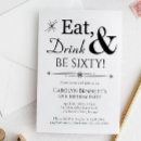 Search for retro 60th birthday invitations Black and white
