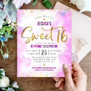 Search for watercolor sweet 16 16th birthday party