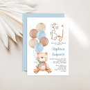 Search for ballons baby shower invitations Blue