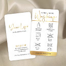 Search for clothing business cards Care instructions