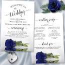 Search for navy wedding programs Dark navy blue