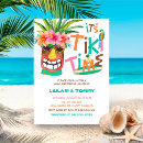 Search for couples shower luau invitations Tiki