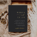 Search for gold lettering wedding invitations Black and white