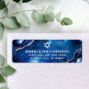 Search for navy blue and silver return address labels Bar mitzvah